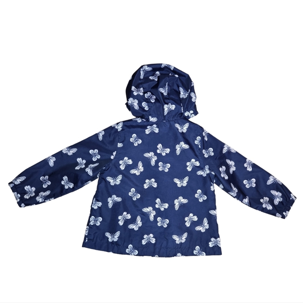 Carters Girls Butterfly Raincoat Windbreaker Toddler Size 2T Fits like 3T - Picture 2 of 5